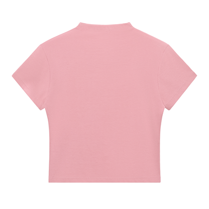 Womens Slim Fit Mock Neck T-Shirt