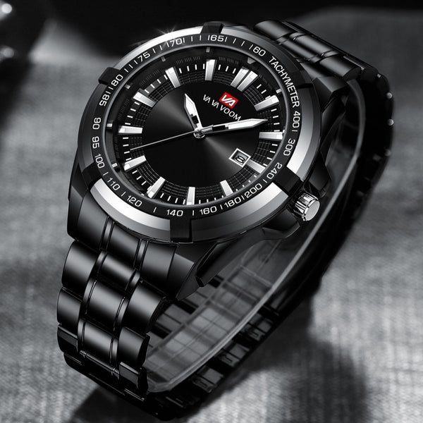 Montre Lumineuse à Ceinture en Acier Sports et Affaires