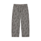 Unisex Vintage Wash Leopard Wide Leg Jeans