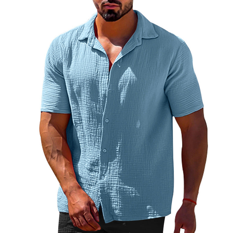 Mens open collar Linen Shirts
