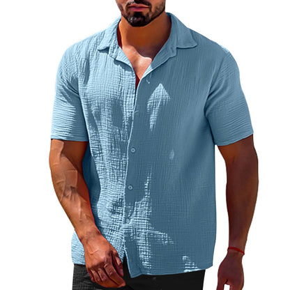 Mens open collar Linen Shirts