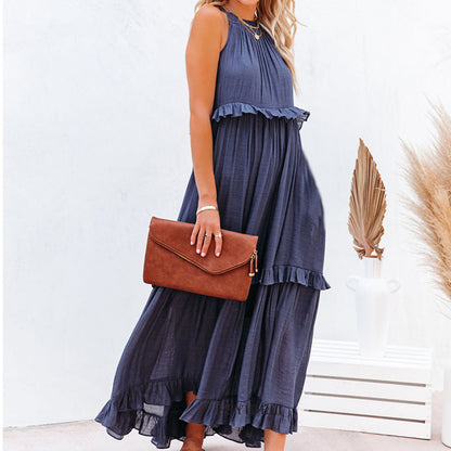 Womens Halter Neck Long Dresses