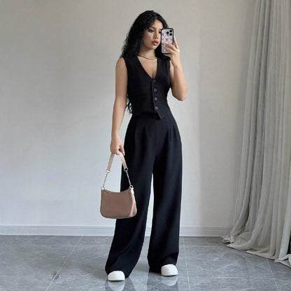 Cross-border Chic Chanel-style Vest And Pants Set