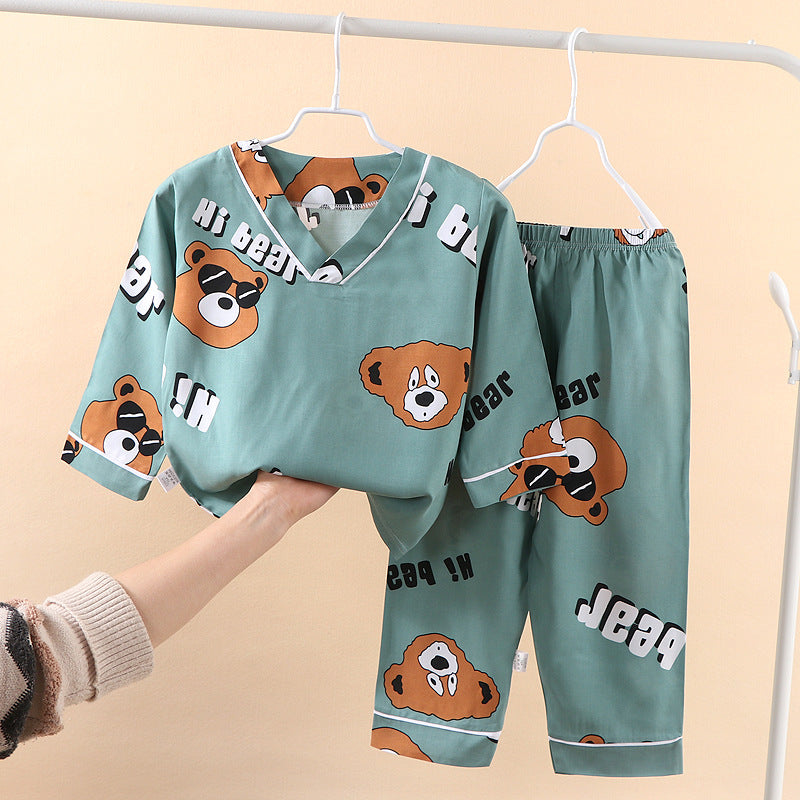 Children's Thin Print Homewear Set
