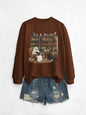 Womens Bookshelf Ghost Sweater