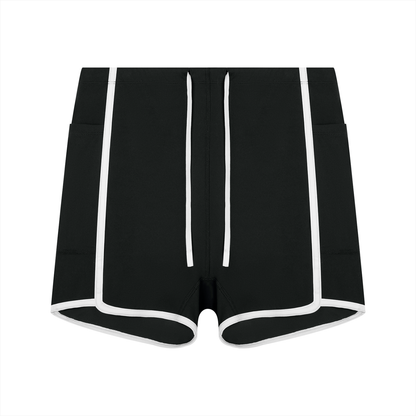 Women's High Rise Color Block Yoga Shorts
