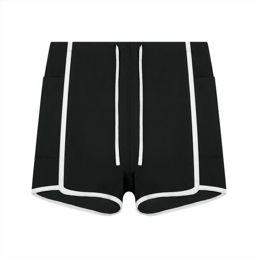 Women's High Rise Color Block Yoga Shorts