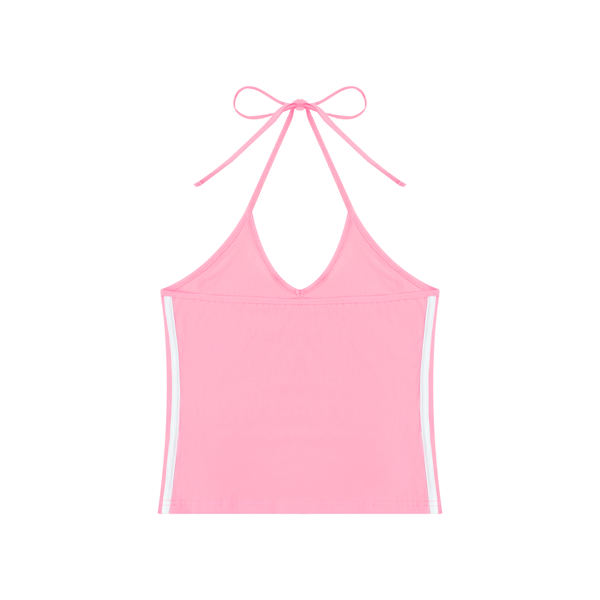 Women's Color Block Halter Crop Tank Top 210GSM