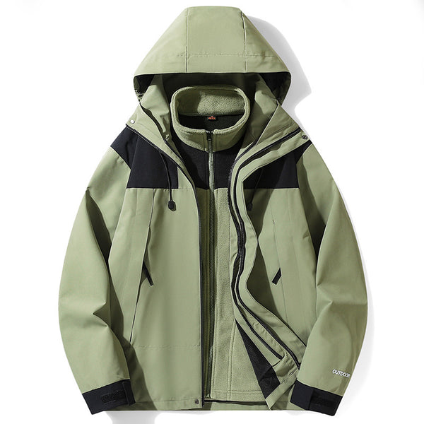 Veste coupe-vent extérieure unisexe avec doublure amovible
