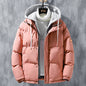 Mens Hooded Jacket Windproof Thickened