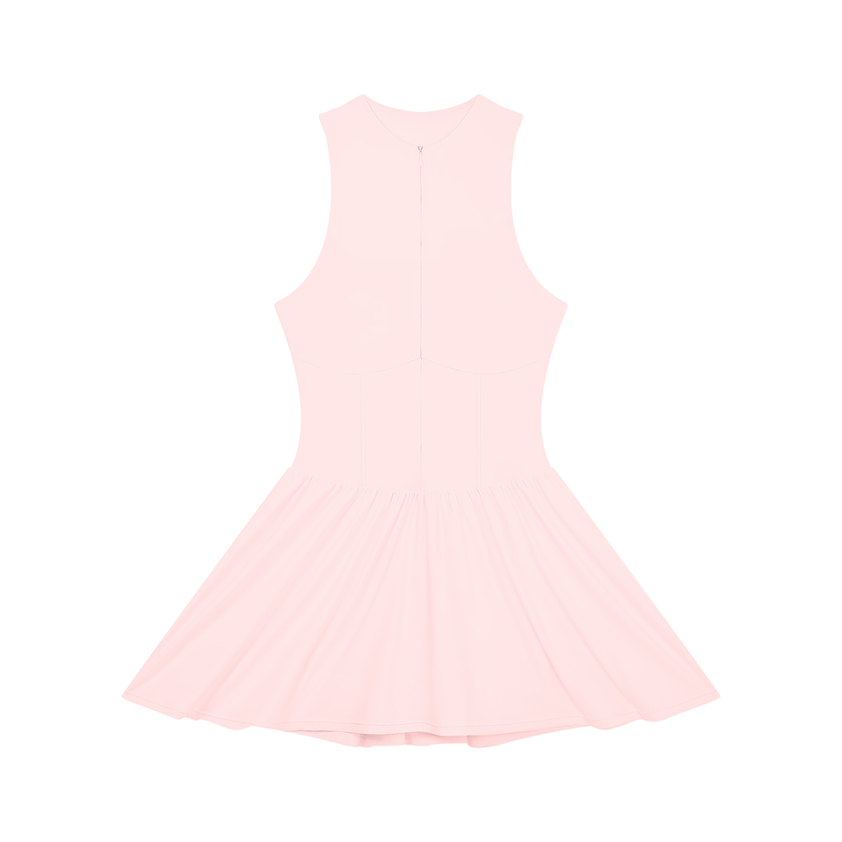 Women's Ruched Sleeveless Full-Zip Dress 220GSM