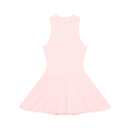 Women's Ruched Sleeveless Full-Zip Dress 220GSM