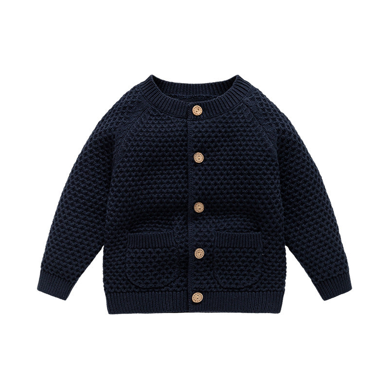 Boys' Fall Winter Coat Round Neck Sweater
