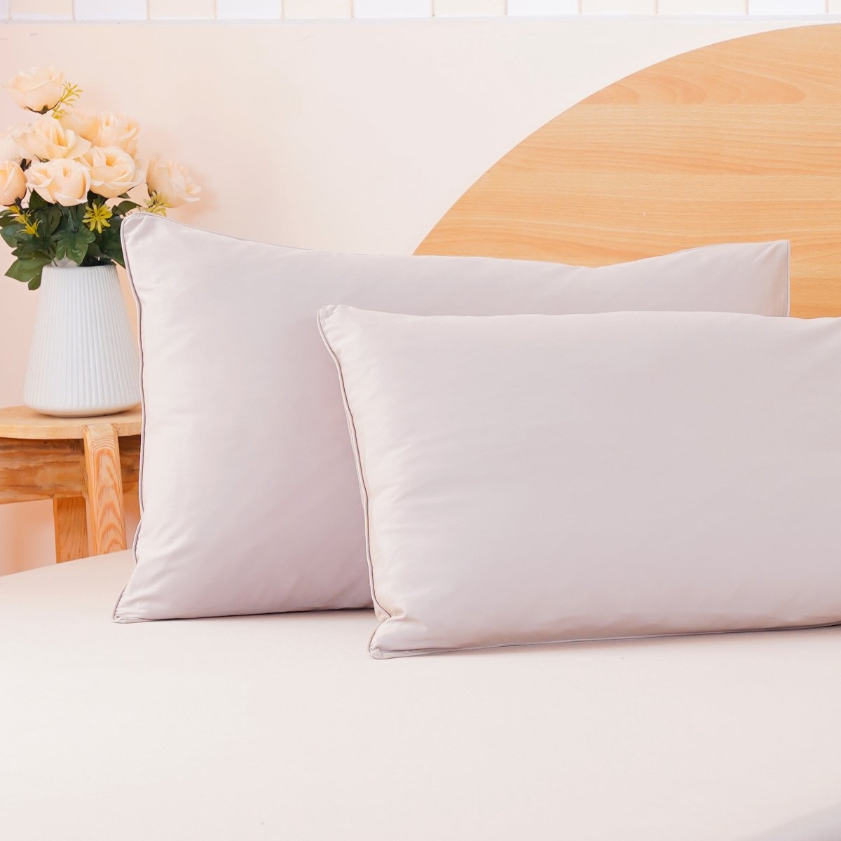 Ackly Bamboo - Beige Pillowcases Pair