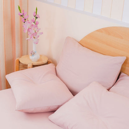 Ackly Bamboo Blush Pink Duvet Cover Set