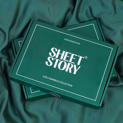 Ackly Bamboo - Royal Green Duvet Cover, Fitted Sheet & Pillowcases Set