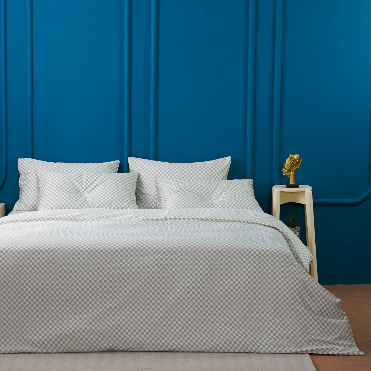 Ackly Bamboo - Sage Green Checkerboard Fitted Sheet