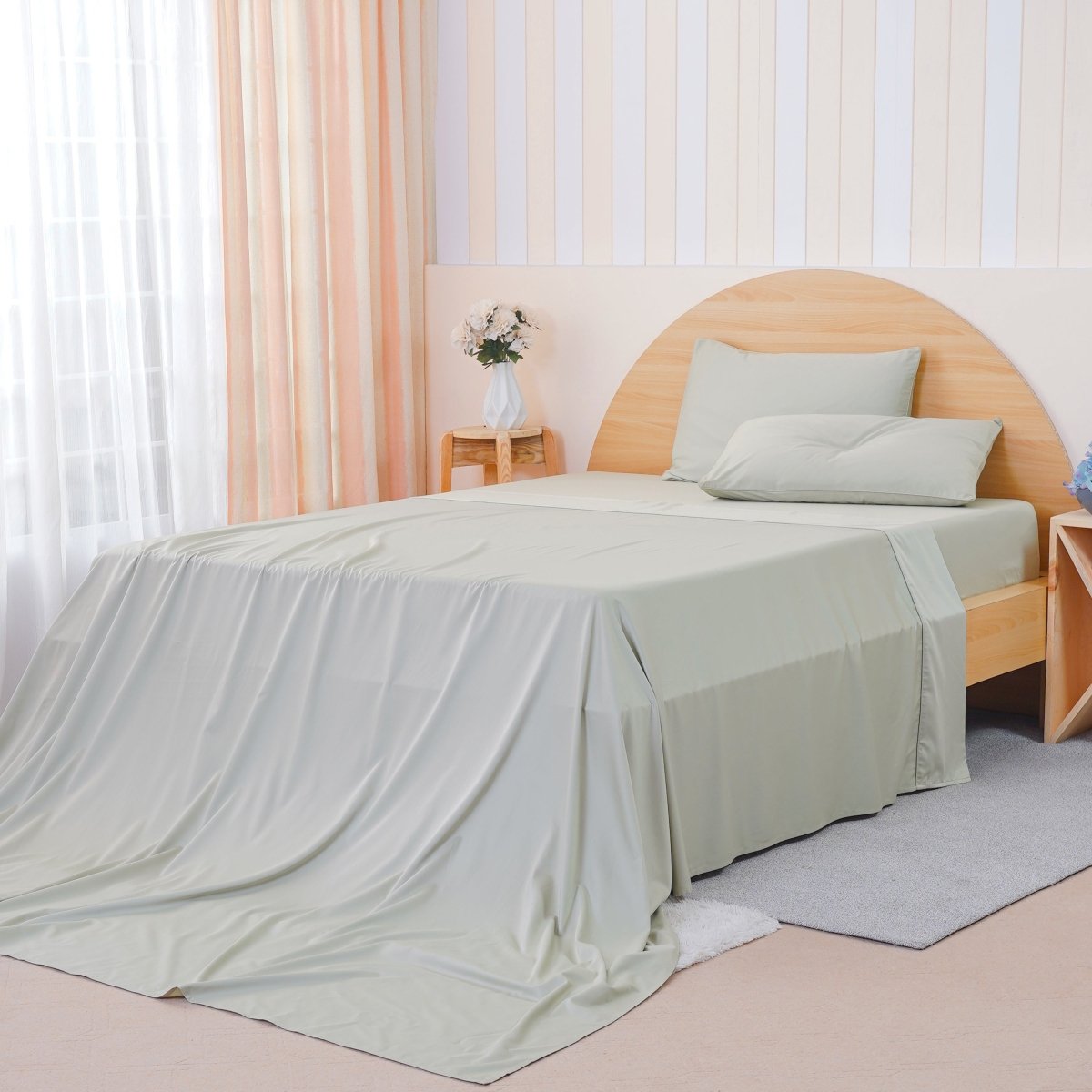 Ackly Bamboo - Sage Green Flat Sheet