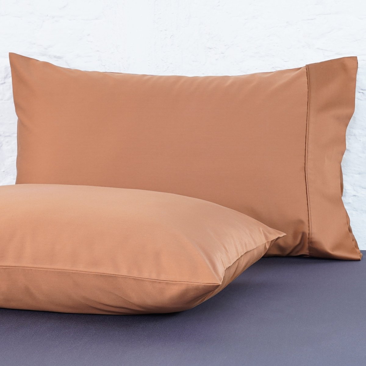 Ackly Bamboo - Terracotta Orange Pillowcases Pair