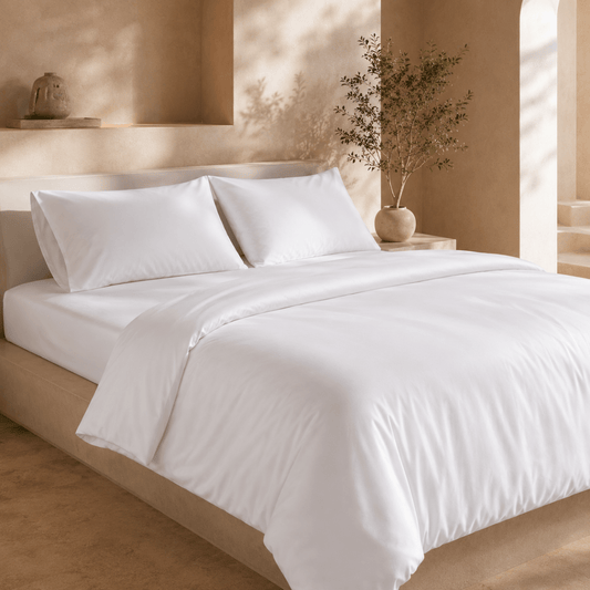 Ackly Bamboo White Full Bedding Set