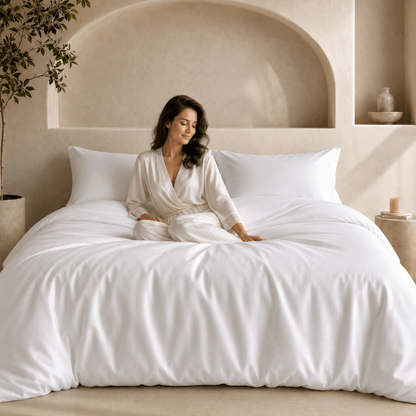 Ackly Bamboo White Duvet Cover Set
