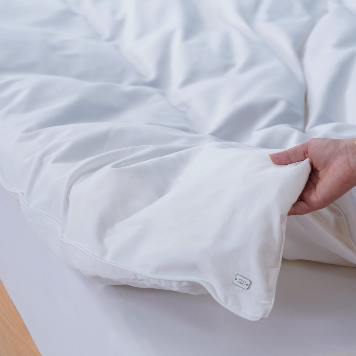 Housse de couette Ackly Bamboo - Blanc