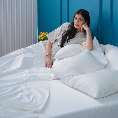Ackly Bamboo - White Pillowcases Pair
