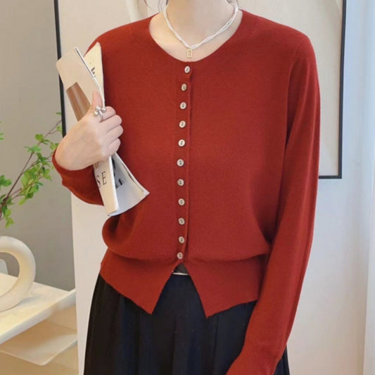 Knitted Sweater Small Cardigan Women