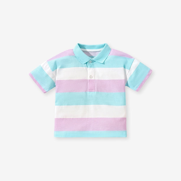 Polo Shirt Short Sleeve Striped Cotton Boy - Stuffs & Savers