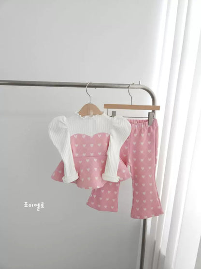 Girls' Casual Sports Set With Cute Print