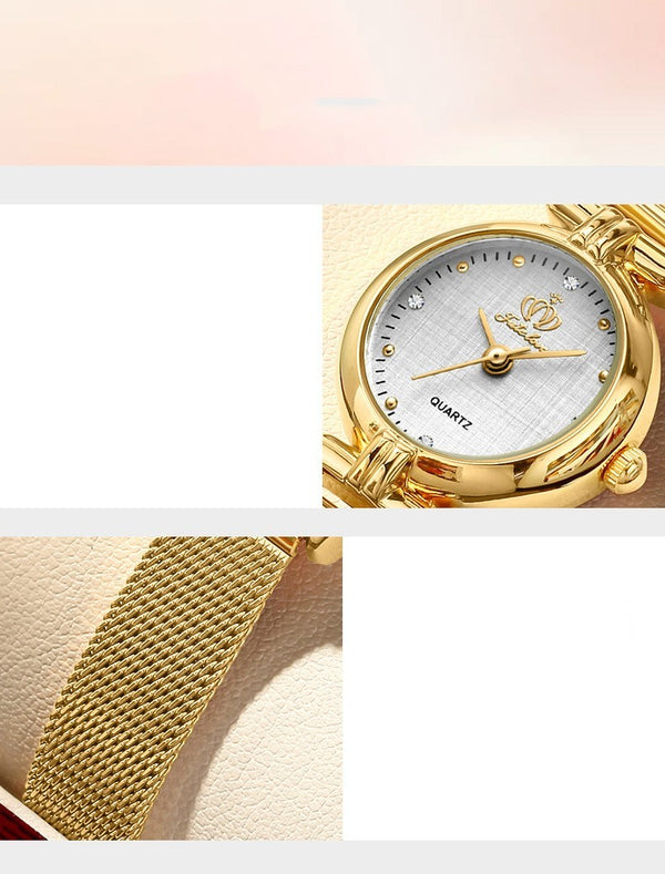 Women's Trendy Quartz Watch With Mesh Chain