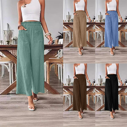 Casual Loose-fitting Wide-leg Trousers