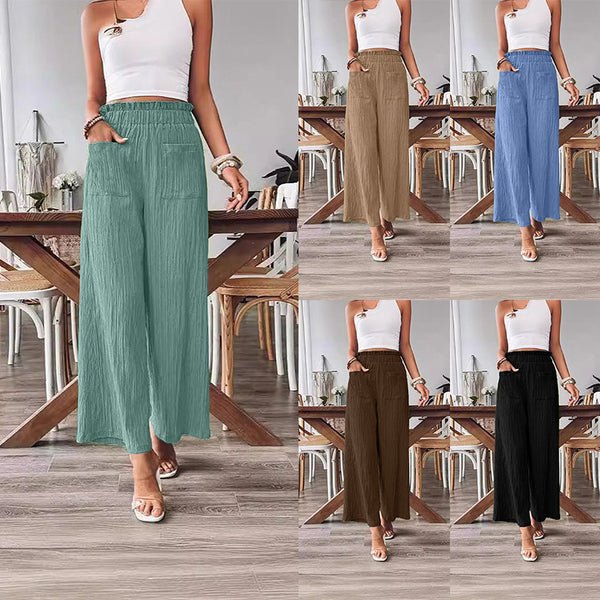 Casual Loose-fitting Wide-leg Trousers