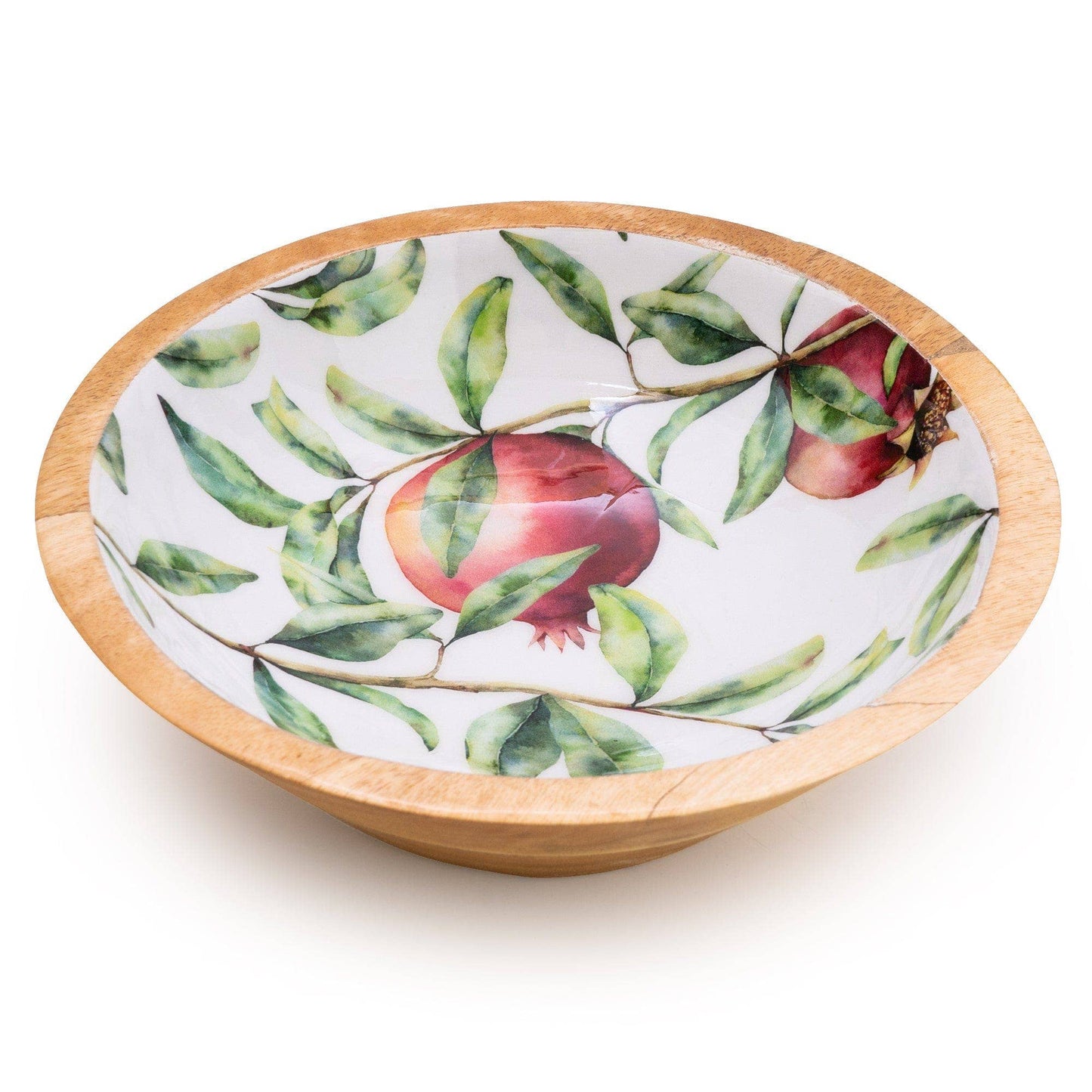 Pomegranate Mango Wooden Bowl 24cm