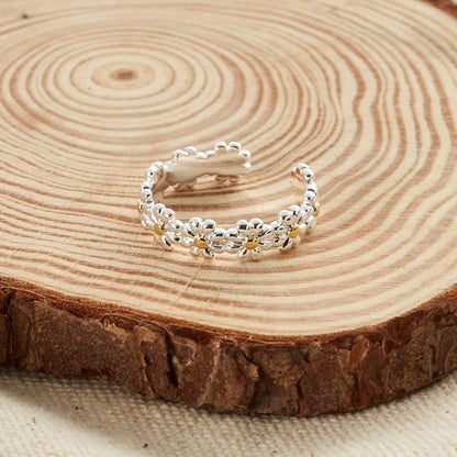 Adjustable Daisy Eternity Ring