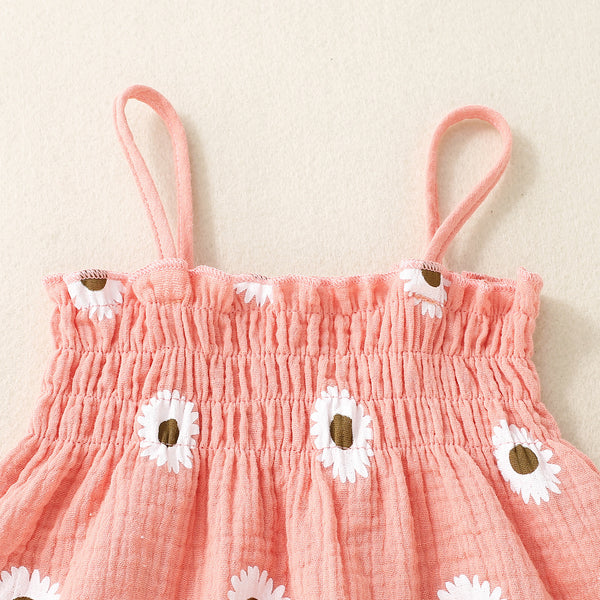 Infant Striped Suspender Skirt 3-Piece Set