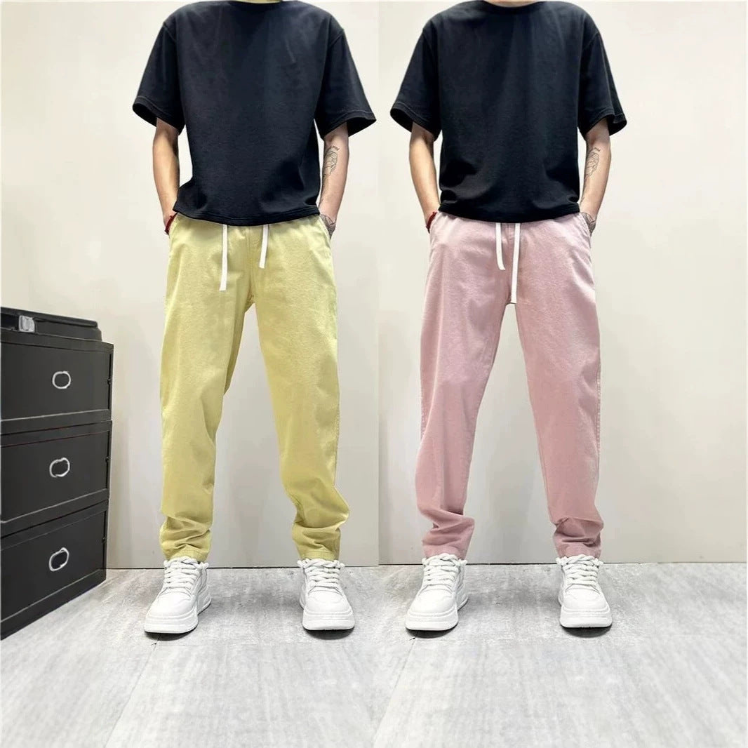Men's Slim-Fit Straight Cut Casual Pants