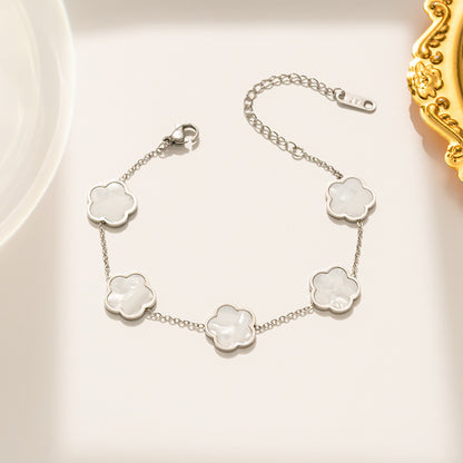 Parthenocissus Grass Flower Titanium Steel Bracelet