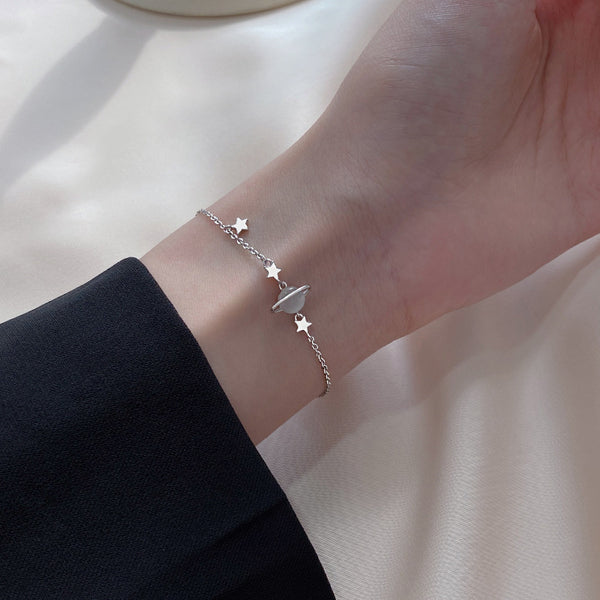 Bracelet planète en argent sterling