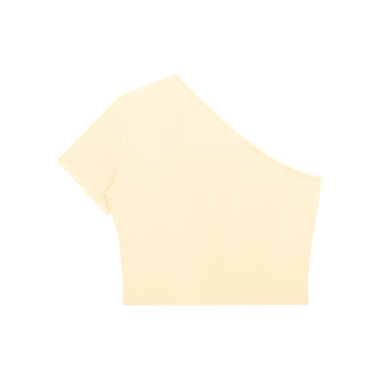 Women's One-Shoulder Crop T-Shirt 250GSM