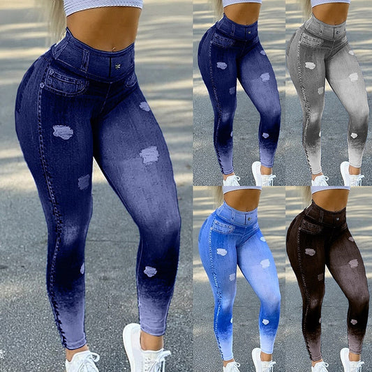 Legging en jean Faux Denim