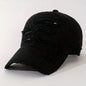 Casquette de baseball légère et réglable avec texte brodé au dos, tissu multicouche effet vieilli –