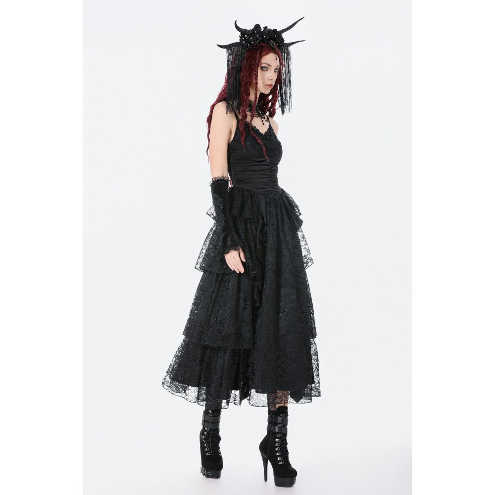 Robe gothique en satin et dentelle Dark in Love