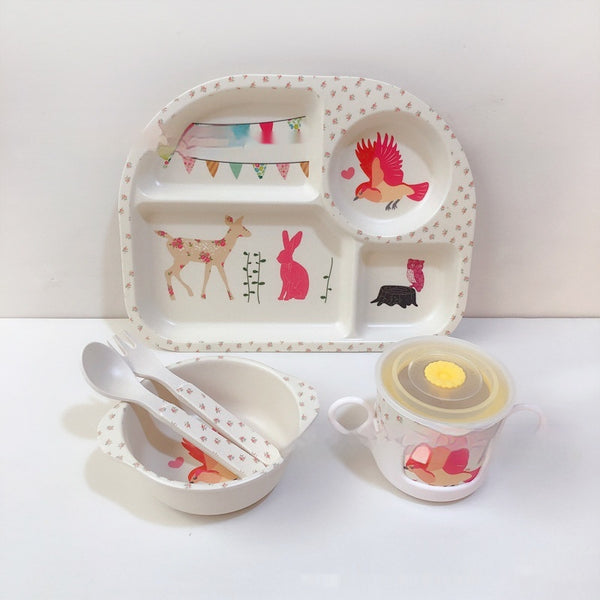 Bamboo Compartment Dinner Plate set