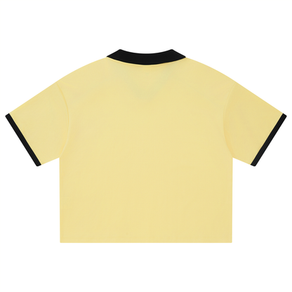 Unisex Collared Piping Boxy Soccer Jersey