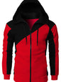 Sweat à capuche zippé color block pour homme