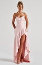 Women's Backless Ruffles Irregular Dress