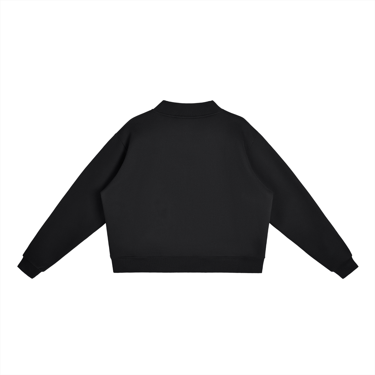 Waran Fleece Mock-Neck Crew Sweatshirt