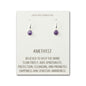 Amethyst Drop Earrings with Quote Card