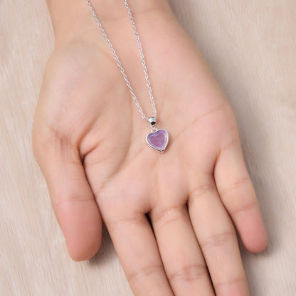 Collier Cœur en Améthyste